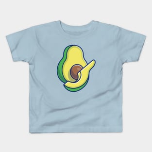 Floating Avocado Slice Cartoon Kids T-Shirt